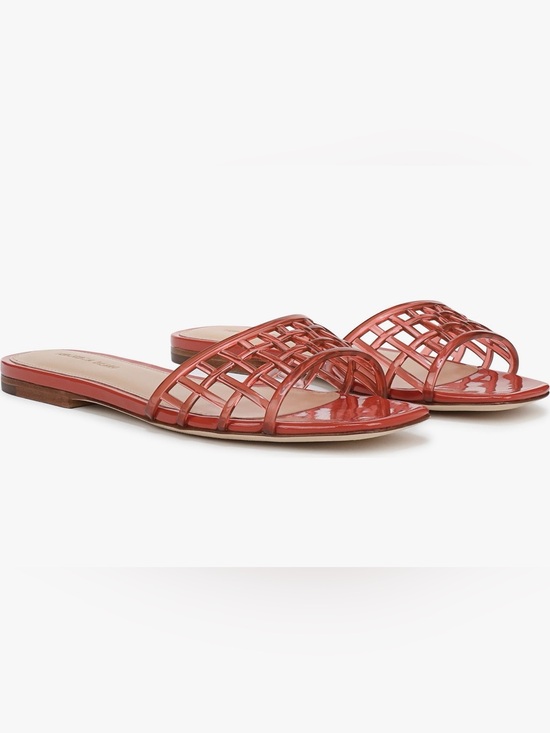 Veronica Beard Shoes - Veronica Beard Maris Woven Jelly Slide in Persimmon